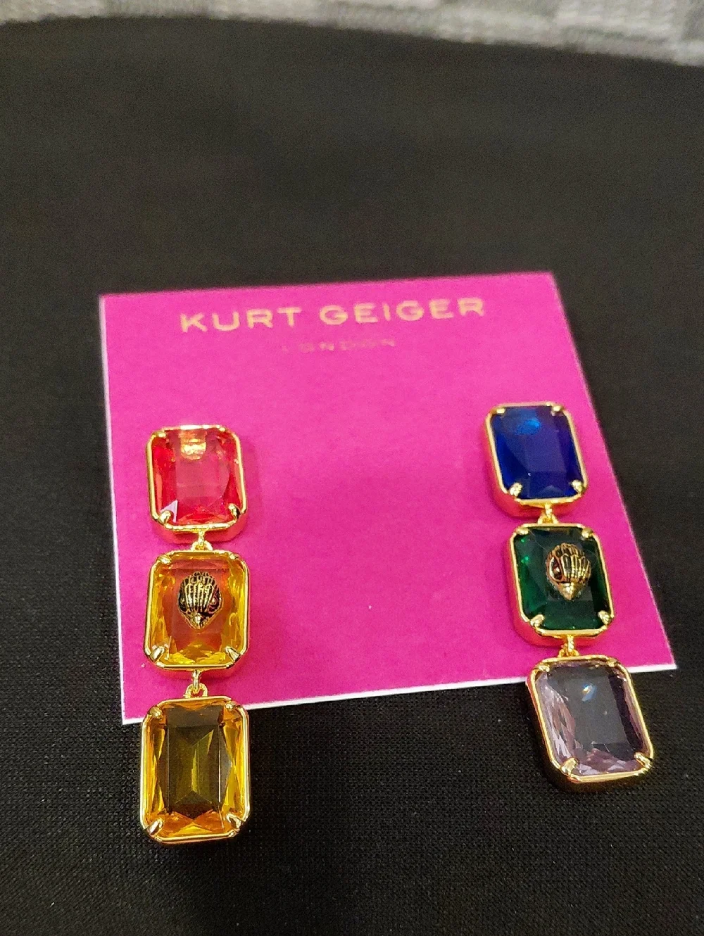 KURT GEIGER LONDON STONE DROP EARRINGS - Picture 3 of 7